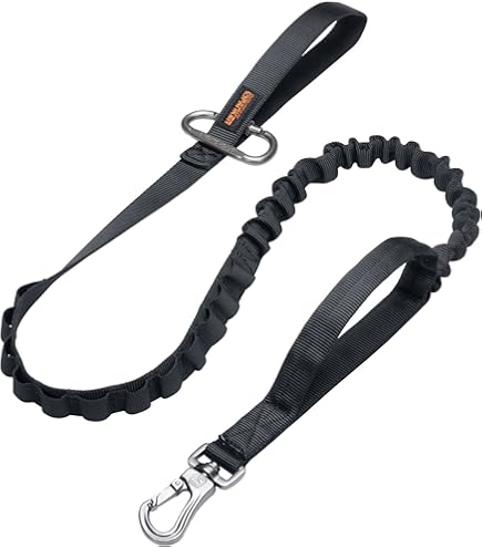 Fashion&cool Correa Resistente Para Perros Especialmente Grandes De Hasta 150 Libras, Reflectante De 4 A 6 Pies, Correa Elástica Para Entrenamiento De Caminar, Absorción De Golpes, Hebilla De Cinturón