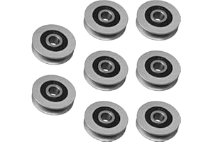 CNBTR Iron Cable Pulley Wheel Bearing U Shaped Pulley 12x50x13MM Load 512KG Pack of 8