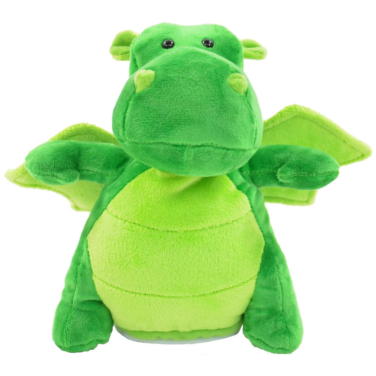 Kögler 75943 – Labertier Dragon Rupert, approx. 20 cm tall, according to plush toy with playback function, babbles everything funny and moves, battery operated