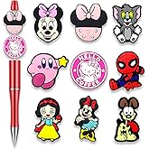 Garetheora Cute Animals Dog Focal Beads for Pens, Cartoon Silicone Focal Beads for Making DIY Bead Pens Keychain Jewelry (Cartoon)