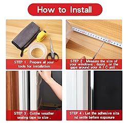 Transparent Window Weather Sealing Tape, 1.2IN x