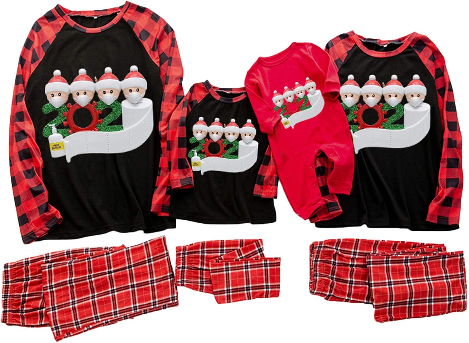 Christmas Family Pajamas Matching Sets Survivor Print PJs