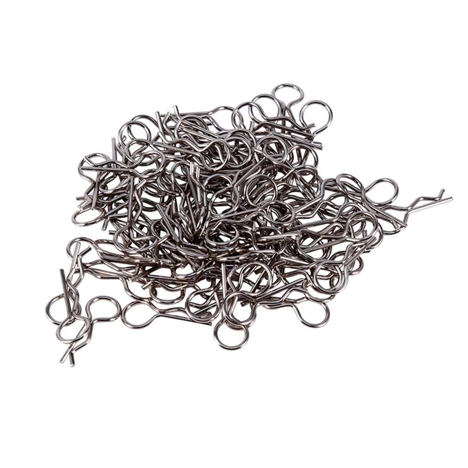 RC Car Body Clips, 100PCS Body Shell Clip Pin Silver RC Car Clip Compatible with HSP HPI RC 1/10 Model Car