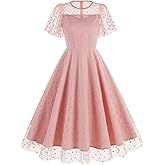 Heart Print Pink Dresses for Valentines Day Dance Women Tulle Prom Dress Illusion Sheer Mesh Sleeve A line Tulle Short Homecoming Dress Prom Dresses for Women Cocktail Party Dress Pink Love Heart 2XL