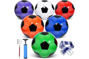 DHYLRICHER 6-Pack Christian Charity Donation Soccer Balls with Pump, Sizes 5/4/3, Deflated Bulk Set for Samaritan's Purse Operation Christmas