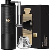 TIMEMORE C5 Pro Manual Coffee Grinder Capacity 30g with CNC Stainless Steel Conical Burr - Internal Adjustable Setting,Double Bearing Positioning (C5 Pro Matte Black)