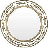 Varaluz Kato Round 33in Mirror - Havana Gold