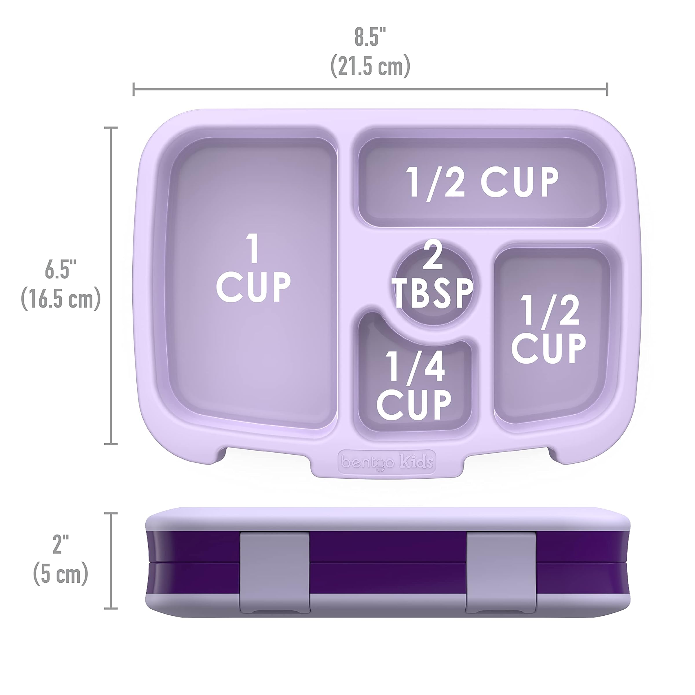Bentgo Kids Printed Unicorn Leak Proof 5 Compartment Bento Style - Ideal Portion Size for Children Ages 3 to 7 Years Old BPA Free Food Safe Material