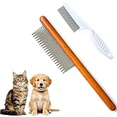 Cat comb,dog comb,Solid Wood Pet Comb Grooming Tool for Cats,Dogs and rabbits…