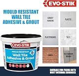 EVO-STIK White Wall Tile Adhesive Grout 1L Mould Resistant Waterproof Ready to view 4