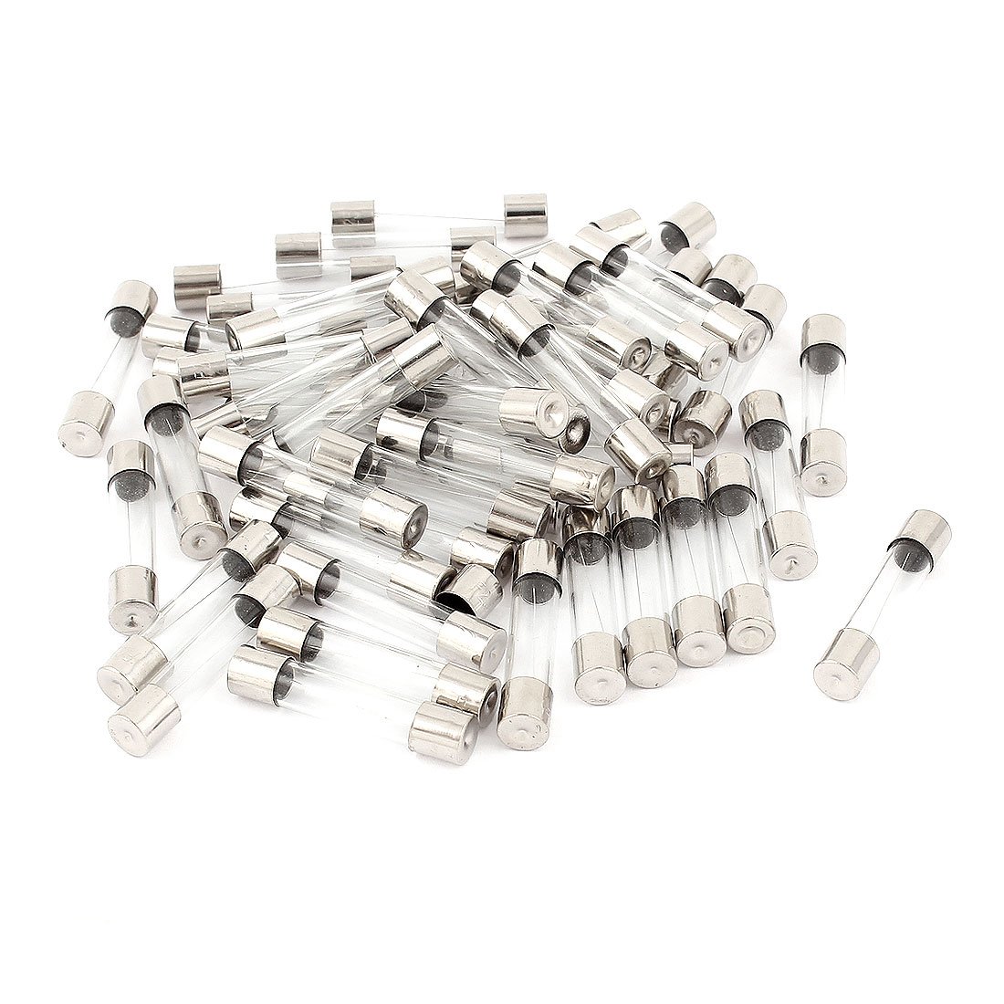 sourcingmap 250V 25A F25AL250V Fast Quick Blow Glass Tube Fuses 6mm x 30mm 50 Pcs (Pack of 50)