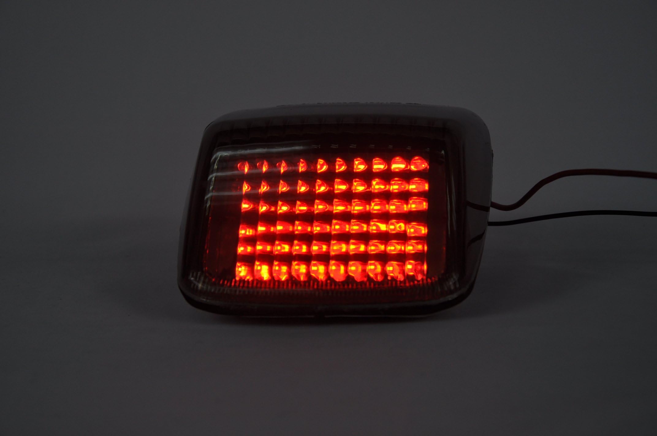 TOPZONE MOTOSmoke Lens Motorcycle Led Taillights Brake Tail Light with Integrated Turn Signal Lamp Indicators For Harley Davidson Deuce