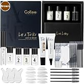Lash Lift and Brown Color Kit Brow Lamination Kit, Professional Eyelash Perm Kit With Instruction and Tools for Beginner Salon Quality at Home with Long-Lasting Natural Brown