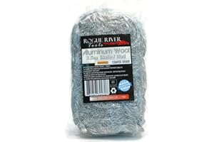 Aluminum Wool (COARSE Grade) - 3.5oz Skein/Wad - by Rogue River Tools. Soft clean and polish! Pure Aluminum