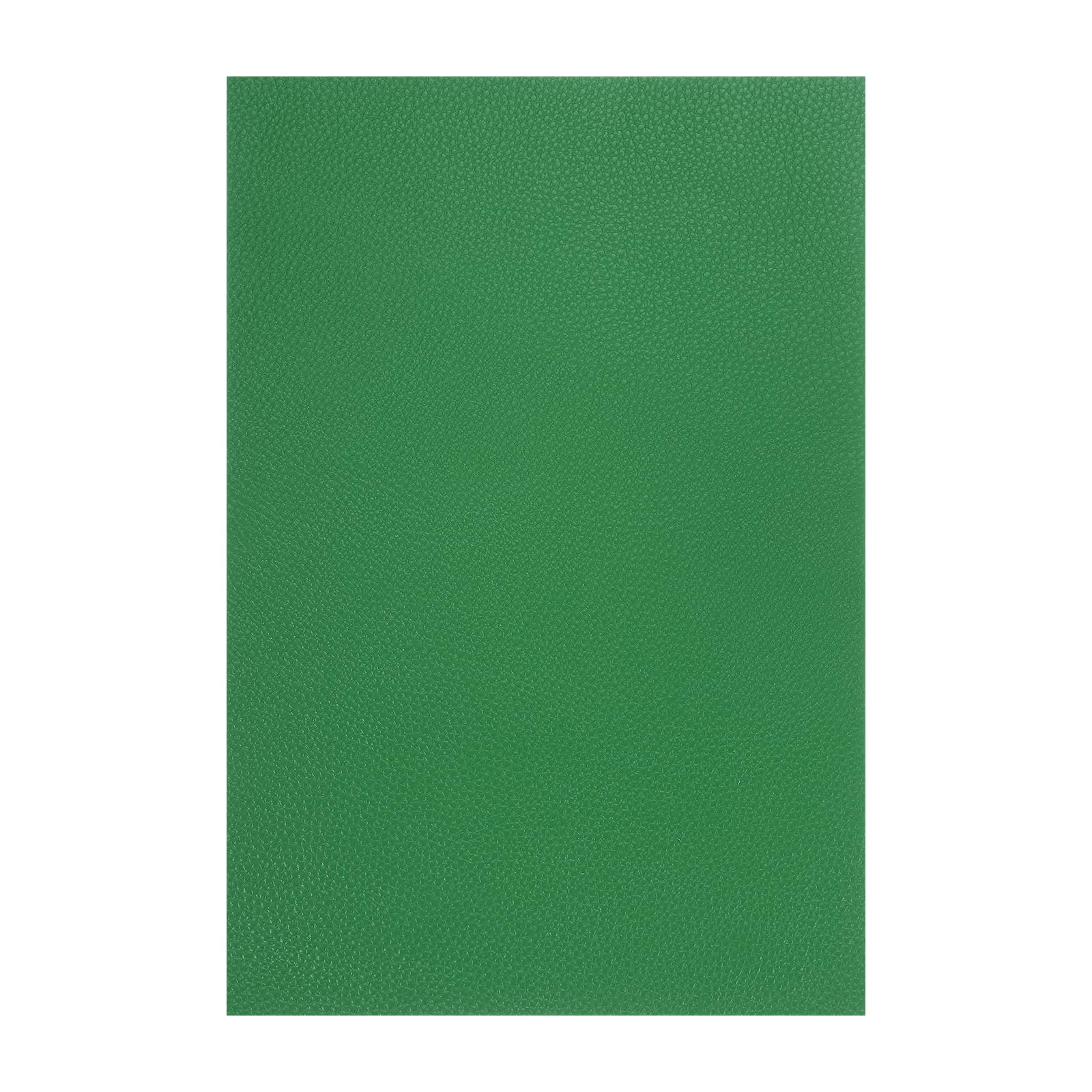 Photo 1 of *STAINS* MECCANIXITY Full Grain Leather Sheet 11.8" x 7.8" Natural Cow Leather Fabric Pieces for DIY Craft Furniture Office Belts Notebook Covers, Green