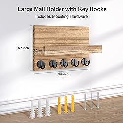 Lwenki Key Holder for Wall, Decorative Key and Mail