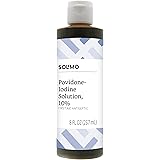 Amazon Brand - Solimo 10% Povidone Iodine Solution First Aid Antiseptic, 8 Fl Oz