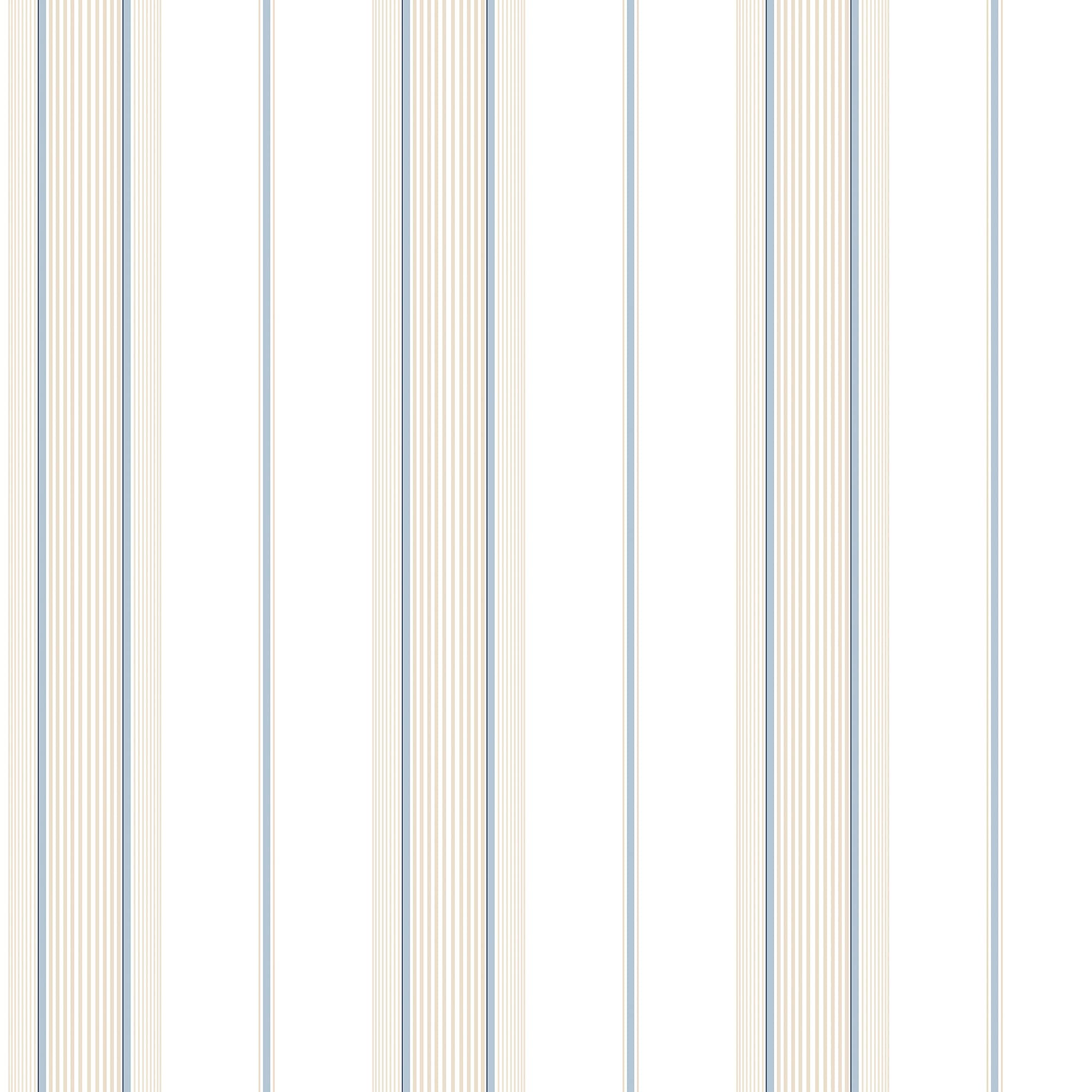 Galerie G67573 Smart Stripes 2, Varied Width Stripes Design Wallpaper, Blue/Beige/White, 10m x 53cm