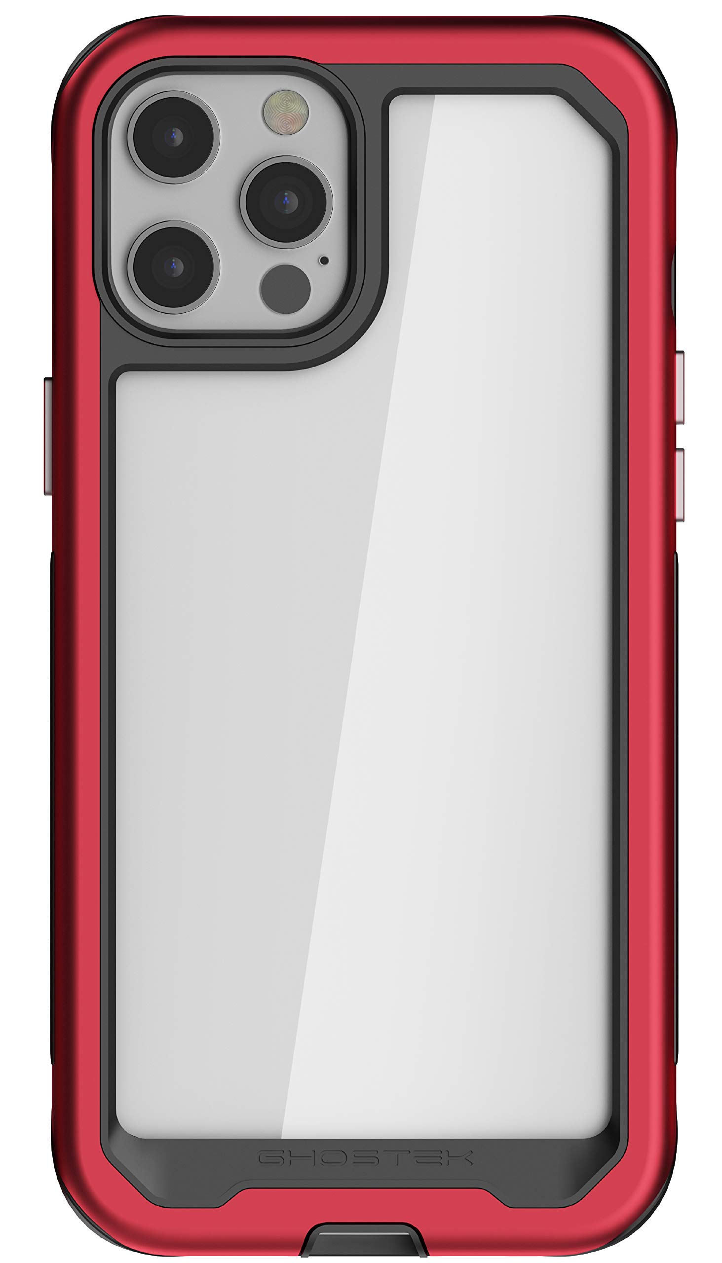 Ghostek Atomic Slim Designed for iPhone 12 Mini Case with Protective Aluminum Bumper Made of Super Strong Lightweight Military Grade Alloy Cases for iPhone 12 Mini 5G (5.4 Inch) (Red)