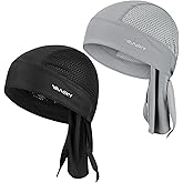 YANIKY Bandanas Skull Caps for Men, Women Skull Cap Helmet Liner Cycling Hat Durags Motorcycle Bandana Sweat Wicking Do Rag