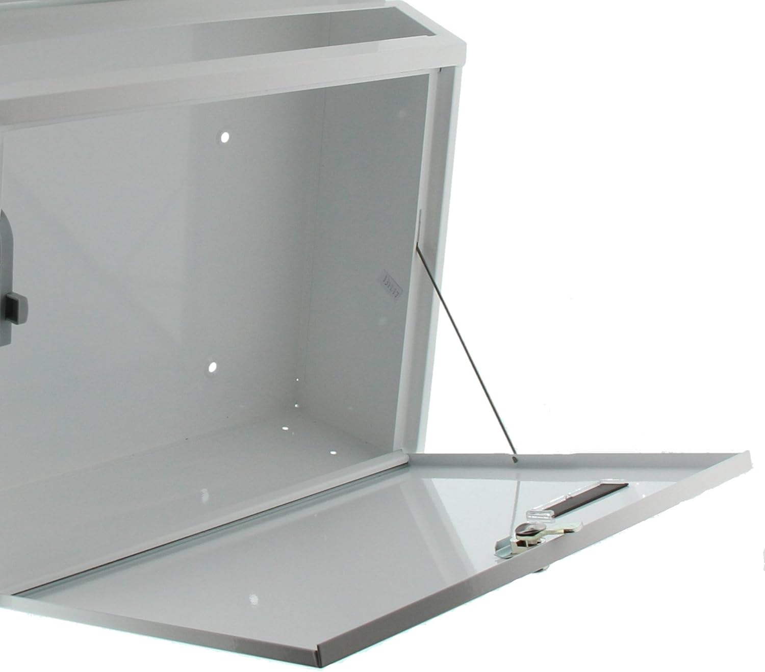 BURG-WÄCHTER Letterbox with Hinged Rain Canopy, A4 Throw-in Format, EU Norm EN 13724, Galvanized Steel, Comfort 913 W, White - Image 5