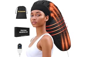 TEPENAR Hair Steamer for Deep Conditioning: Upgraded Heat Cap with 10-Level Fast Heating 3 Time Settings for Natural Hair Portable Thermal Steam Cap for Home Use Hair Treatment