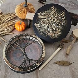 AZURAOKEY Shaman Drum, 10 Inch Frame Drum sktop