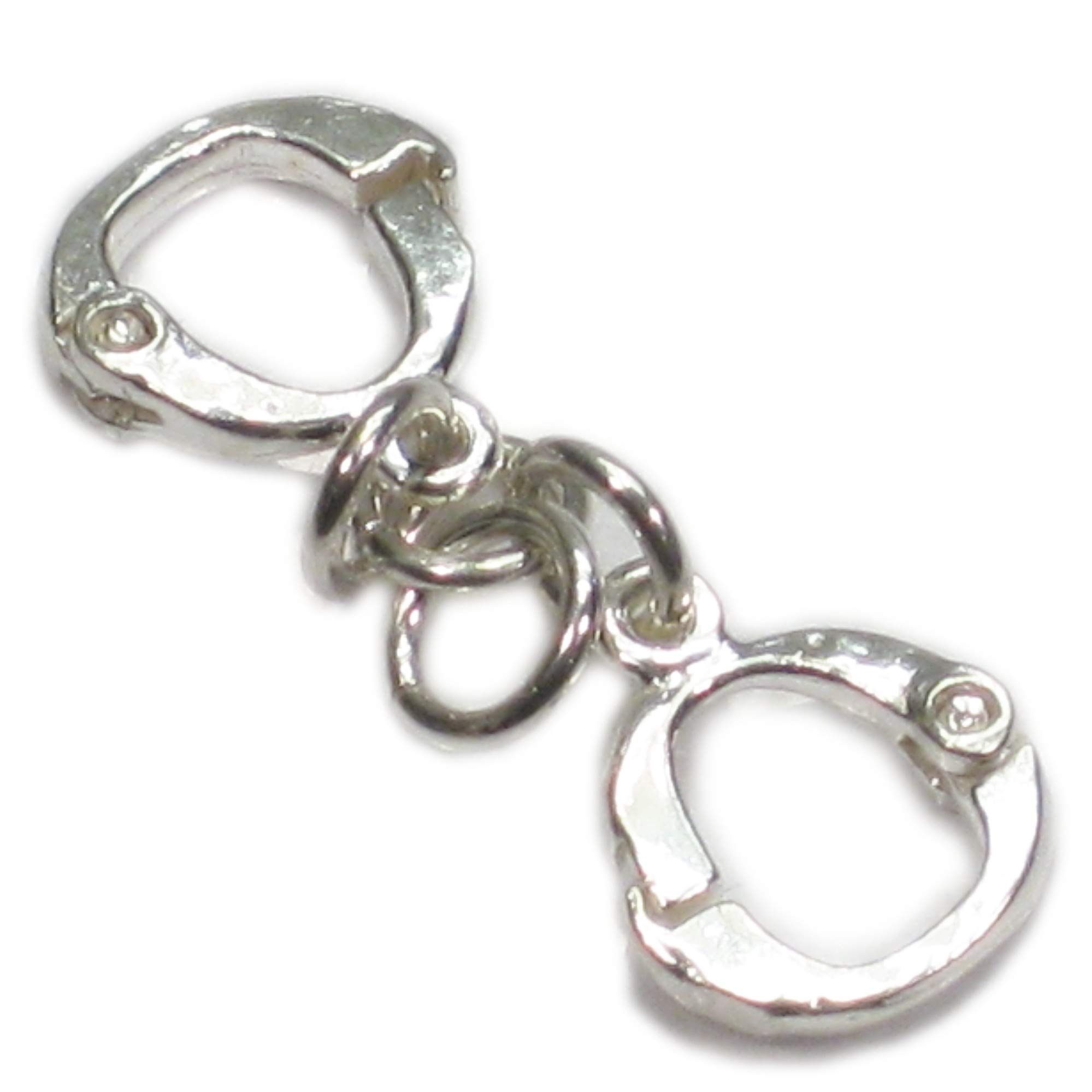 Maldon Jewellery Handcuffs sterlng silver charm .925 x1 pair police law enforcement charms