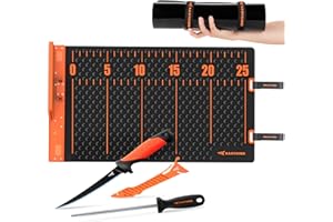 KastKing EZ Fillet Fish Fillet Mat, Anti-slip Texture With 25" Integrated Ruler, Extended Dimensions, Easy to Clean Material, Portable Storage, Fish Cutting Board