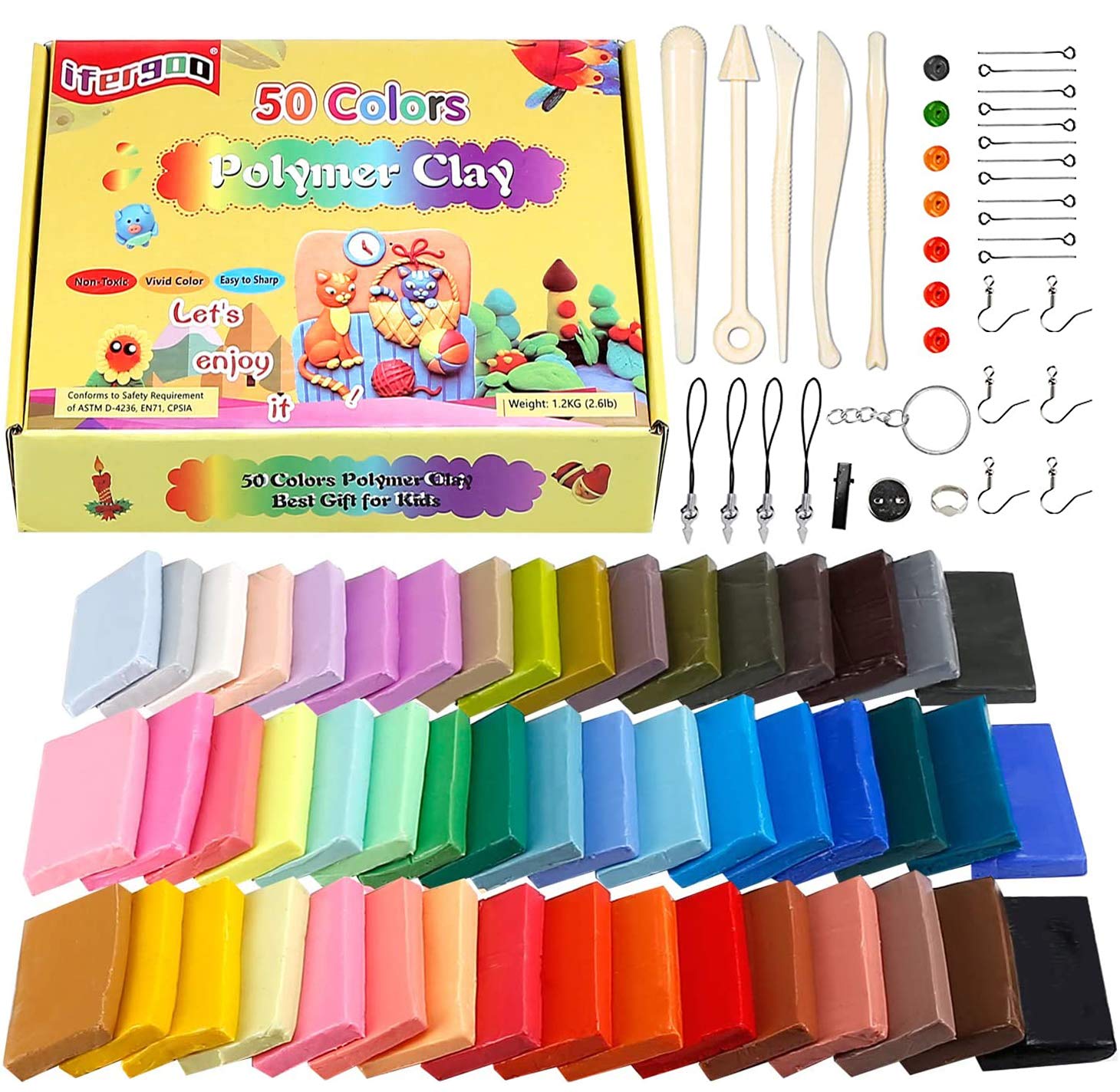 ifergoo Polymer Clay, Modeling Clay for Kids DIY
