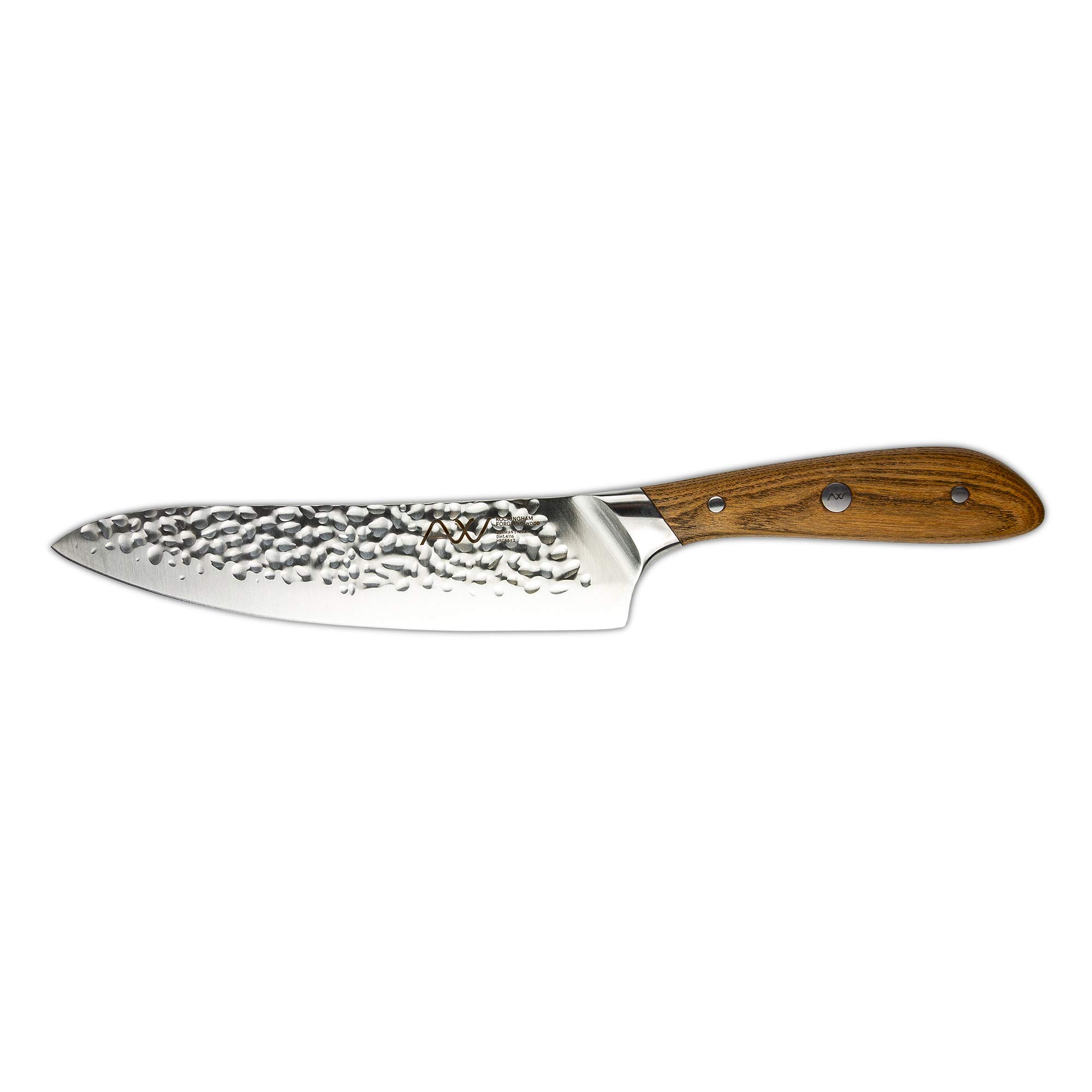 Rockingham Forge RF-1748 Ashwood Series 8” Chef’s Knife with Ice Hardened Vanadium Steel Blades, Heat-Treated Natural Handles