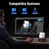FIDECO USB 3.0 Docking Station 2.5/3.5 SATA HDD SSD RGB Lights Offline Clone view 6