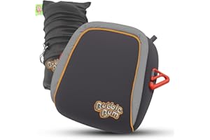 bubblebum Inflatable Backless Booster Car Seat, Portable Travel Booster Seat, Booster Seats for Cars 40-100 lbs Kids, Foldable Compact Car Seat, Child/Toddlers 4-10 Years Old - Gray
