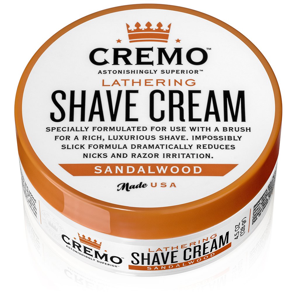 Cremo Lathering Shave Cream, Specially Formulated for Use e, 4.5