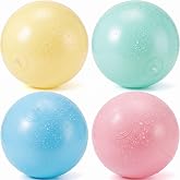 MiniInflat 4 Pack Pastel Beach Balls,4-Color Solid,16 Inch | Large Inflatable Pool Toys for Kids Summer Swimming Party Decor, Colorful Rainbow Design Birthday Game Favors Ornaments