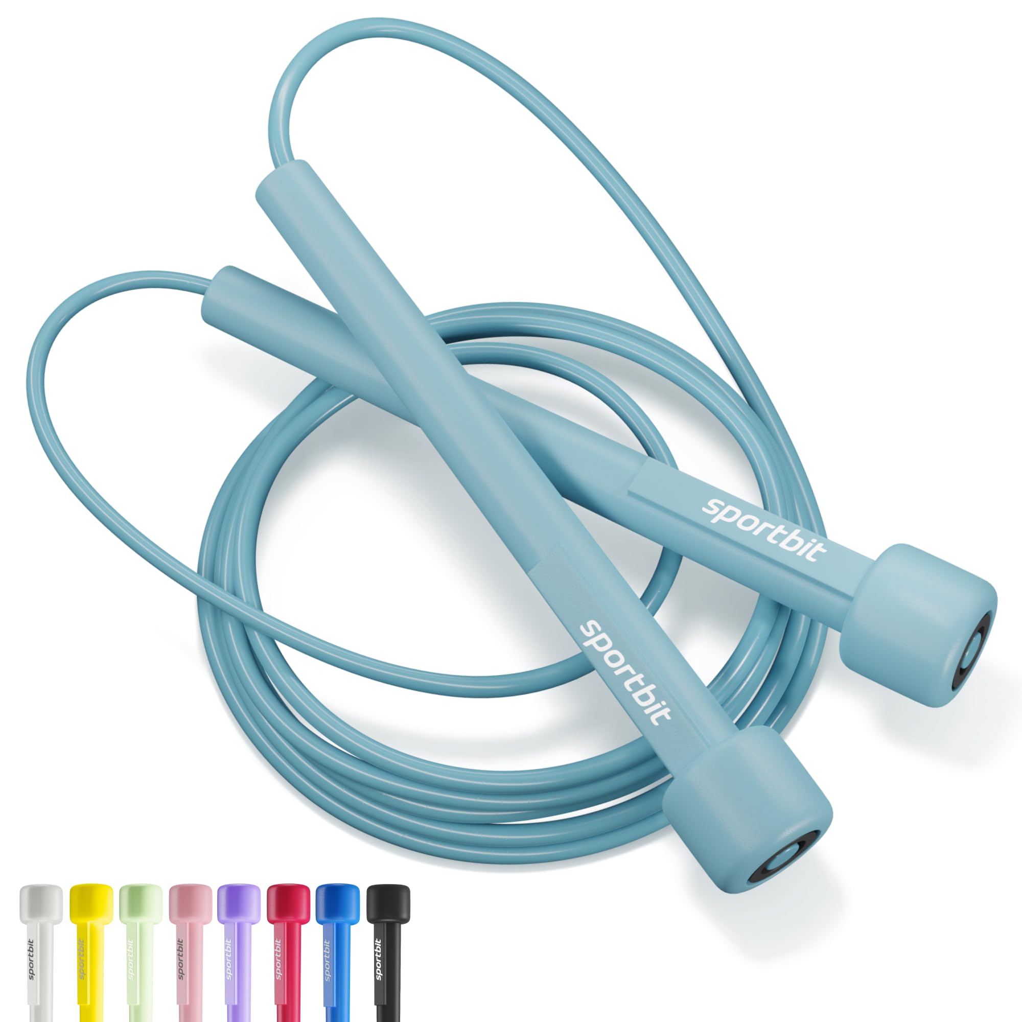 SPORTBIT Adjustable Jump Rope for Fitness and Exercise, Mint