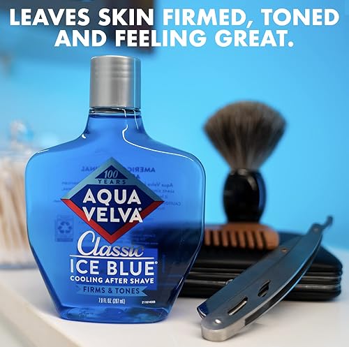 Aqua Velva After Shave, Classic Ice Blue, Soothes, Cools, and