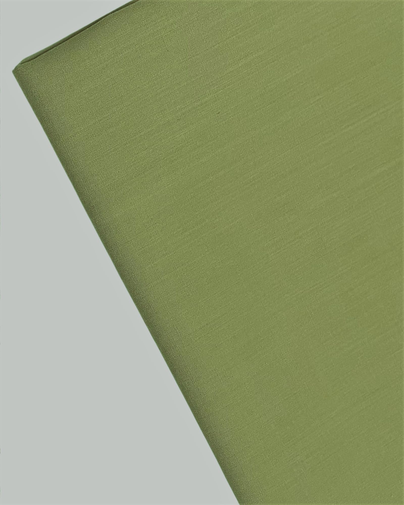 Plain Olive Green Fabric - 45 inch / 112 cm Wide - for Dressmaking, Art & Craft, Sewing - 3 Metre — image 1