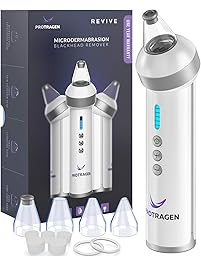 Advanced Upgraded Revive Comedo Suction Microdermabrasion Pore Vacuum Blackhead Remover, Extractor, Cleaner, and Minimizer - Rechargeable Skin Clearing Home Facial Device Tool By ProTragen