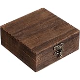 Small Wooden Box, 4.7&times;4.7&times;2in Small Keepsake Box for Jewelry, Watches, Gift | Small Wooden Box, Handcrafted Walnut Wood Keepsake Box for Jewelry, Watches, And Gifts, Rustic Wooden