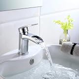 Hapilife Basin Taps Waterfall Mixer Chrome Single Lever Mono Tap view 8