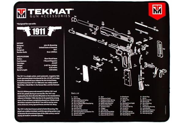 TekMat Ultra handgun cleaning mat with non-slip rubber base and oil-resistant surface