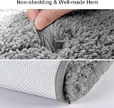 Non Slip Bath Mat 2 Pack Thick Microfiber 50x80cm Dark Gray view 4