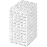 DecorRack 100% Cotton Bar Mop, 12 x 12 inch, Cleaning Towels for Kitchen (12 Pack)
