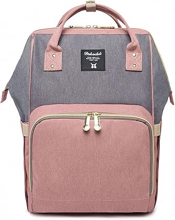 pink backpack changing bag
