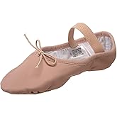 Bloch Girls Girl's Dansoft Ii Leather Split Sole Ballet Shoe/Slipper Dance Shoes, Pink, 12.5 Wide Little Kid US