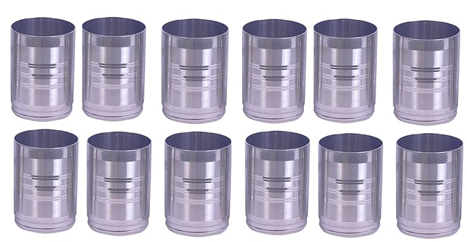 Dynore Round Shape Drinking Glass Set of 12
