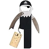 Suck UK Pirate Wine Opener | Beer Bottle Opener | Wine Corkscrew | Corkscrew Wine Opener | Bottle Opener Keychain | Stainless