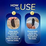 Dr. Scholl's Comfortable Flight Socks Compression Stocking Black Size 3-6 1 Pair view 8