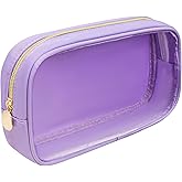 KOTORA Clear Makeup Bag Cosmetics Bag Mini Small Pouch Purse TSA Approved Toiletry Bags Zipper Pink Cute Pouches Make Up Travel Toiletry Car Accessories Essentials for women